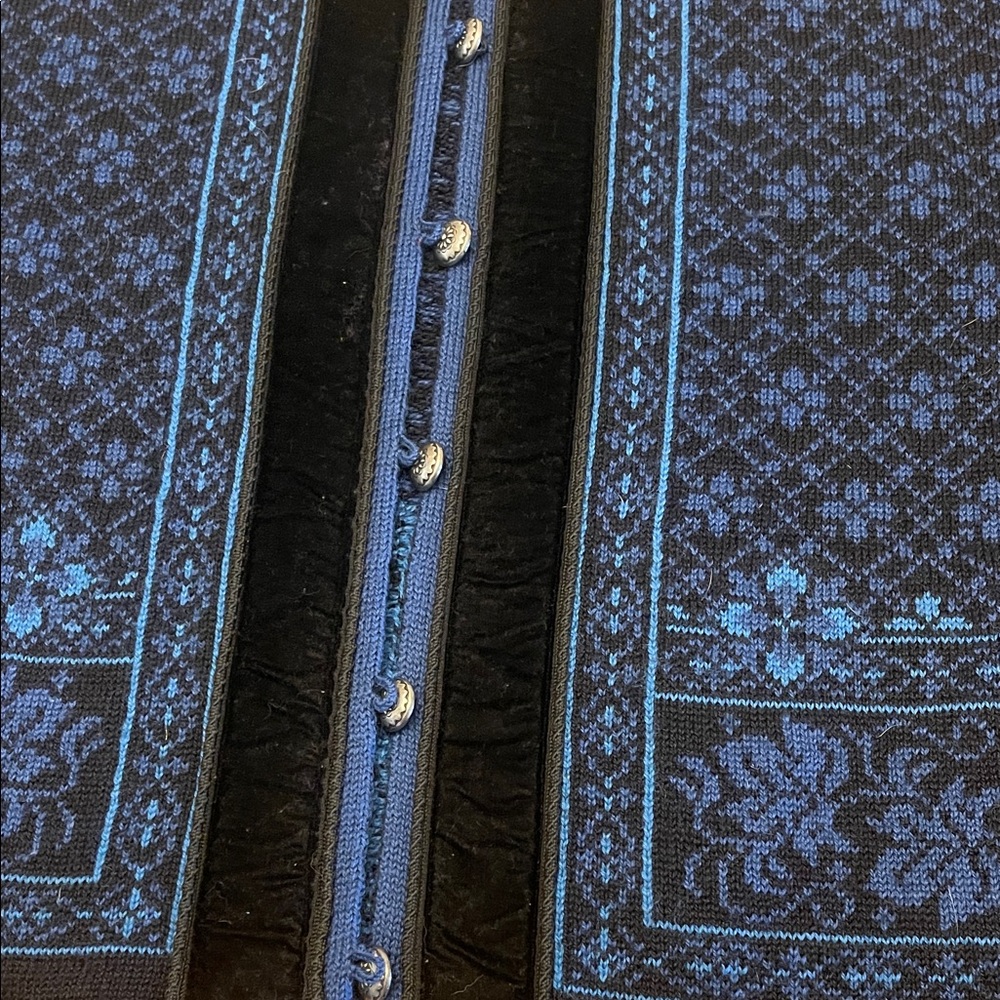 Dale of Norway Blue and Black Knit Sweater - Picture 4 of 10